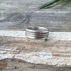 Retired James Avery Sterling Silver Ribbed Band